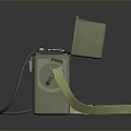 Green Military Weapon Equipment Portable Case With Strap And Control Buttons