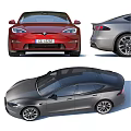 Red And Silver Sedan Cars With Sleek Exterior Design And Alloy Wheels