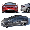 Hyundai car Tesla electric car sedan 3d model