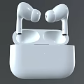 White Wireless Earbuds With Charging Case For High Quality Sound Experience 3d model