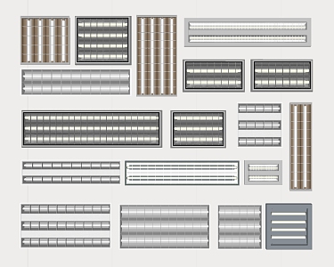 Modern Grille Lamp Grille Lamp Combination 3d model