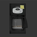 Cuisinart Black Coffee Maker With Glass Carafe And Control Panel Yellow Sticker