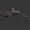 Ancient Castle Perched on Rocky Cliff Overlooking Stunning Natural Landscape
