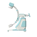 Blue And White Mobile Medical Device With Adjustable Headrest For Patient Care