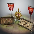 Modern Flag Defense Item Arrow Target 3d model