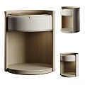 Modern Wooden Bedside Table With Sleek Drawer And Open Storage Shelf