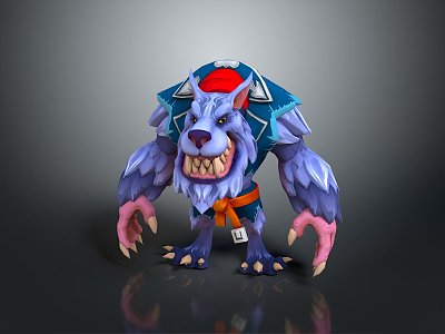 Werewolf Warrior Werewolf Soldier Cartoon Werewolf Animation Werewolf Cartoon Characters model