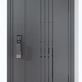 Modern Gray Security Doors with Multiple Design Styles and Secure Lock Features 3d model