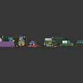 Colorful Toy Cars Collection Including Trucks School Buses And Small Vehicles