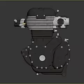 Hyundai car engine racing engine racing engine 3d model