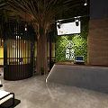 Bright Dessert Shop Interior Featuring Glass Display Cases Pastries Green Plants And Decorative Bicycle
