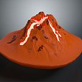 Geo-vein Volcano Volcanic Island Terrain 3d model