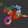 Modern sculpture machine horse sci-fi carriage 3d model