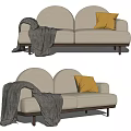 Modern double sofa 3d model