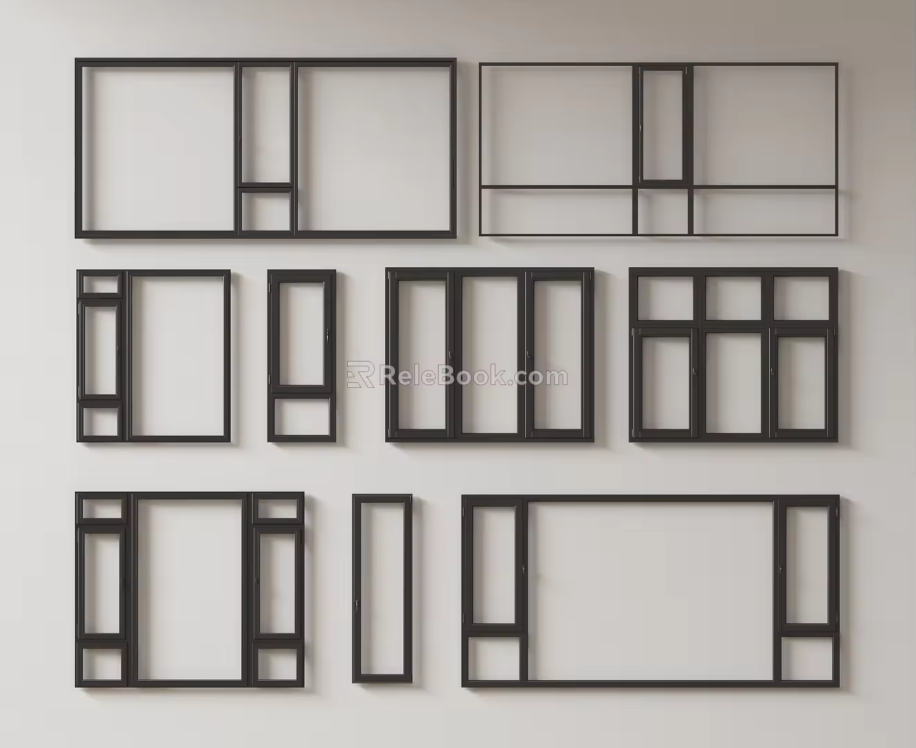 Modern windows combination windows glass windows floor-to-ceiling windows balcony windows bay windows bedroom windows sliding windows casement windows doors and windows 3d model