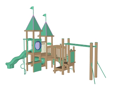 Modern slide children's activity venue model