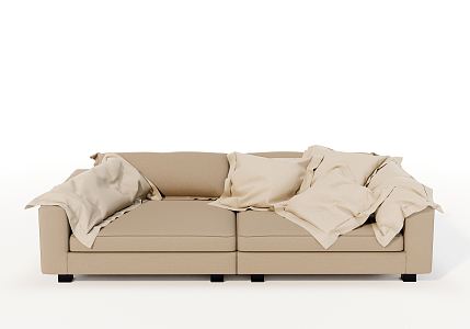 Modern double sofa 3d model