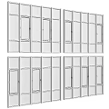 Various Colored Window And Door Frame Designs With Glass Panels