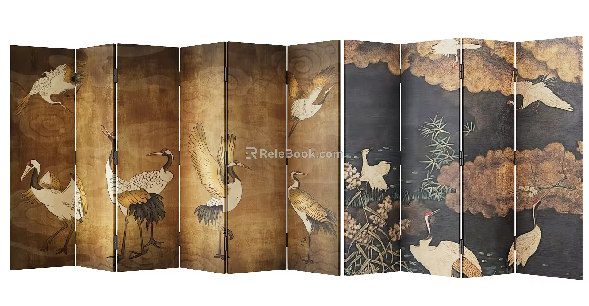 new chinese style screen 3d model