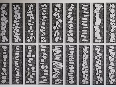 Road Infrastructure Pavement Construction With Diverse Texture Patterns And Drainage Systems 3d model