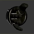 Daily Use Leather Glove With Black Palm White Wrist Design And CP Logo Detail