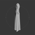 White Robe with Flowy Long Sleeves and Loose Floor Length Fit