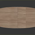 Modern Wooden Table With Cross Metal Legs And Sleek Minimalist Design