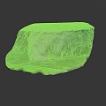 Natural Rock Formation With Flat Top Green Grass And Gray Rocky Texture