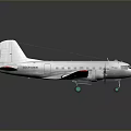 Vintage Military Transport Aircraft With Twin Propellers White Fuselage Red Tipped Tail And Green Landing Gear