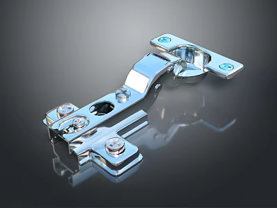 Stainless Steel Cabinet Hinge Shiny Precision Hardware Tool For Furniture Door Installation 3d model