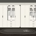 Elegant Modern White Wardrobe With Glass Doors And Drawers Interior Design