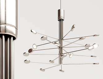 Modern chandelier metal multi-head chandelier 3d model