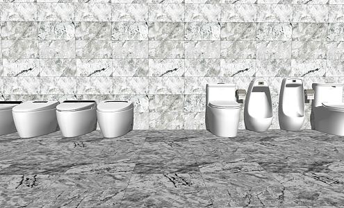 Modern Toilet Bathroom Supplies Combination Urinal Squatting 3d model