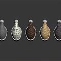 Five Stylish Hats With Various Colors And Patterns On White Mannequin Heads With Reflections