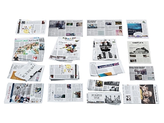 Newspapers, Magazines, Newspapers, Books 3d model