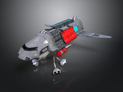 Alien spacecraft Military equipment Future design Aircraft Aircraft Realistic 3d model