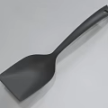 Durable Black Silicone Spatula Kitchen Utensil With Long Handle For Cooking 3d model