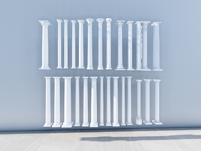 Jane European Roman Column Round Roman Gypsum Column Decorative Column Square Column Head Column Foundation model