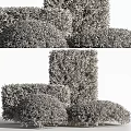 Lush Green Outdoor Bushes With Trimmed Shaped Foliage And Garden Design
