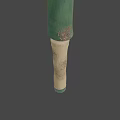 Green Top Beige Bottom Decorative Stick With Textured Surface And Base 3d model