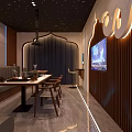 Modern KTV Room Interior Design With Large Screen Wooden Decor And Comfortable Sofa Seats
