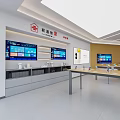 China Unicom Retail Store With Displayed Mobile Devices And Modern Interior Design 3d model