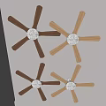 Nordic ceiling fan lamp 3d model