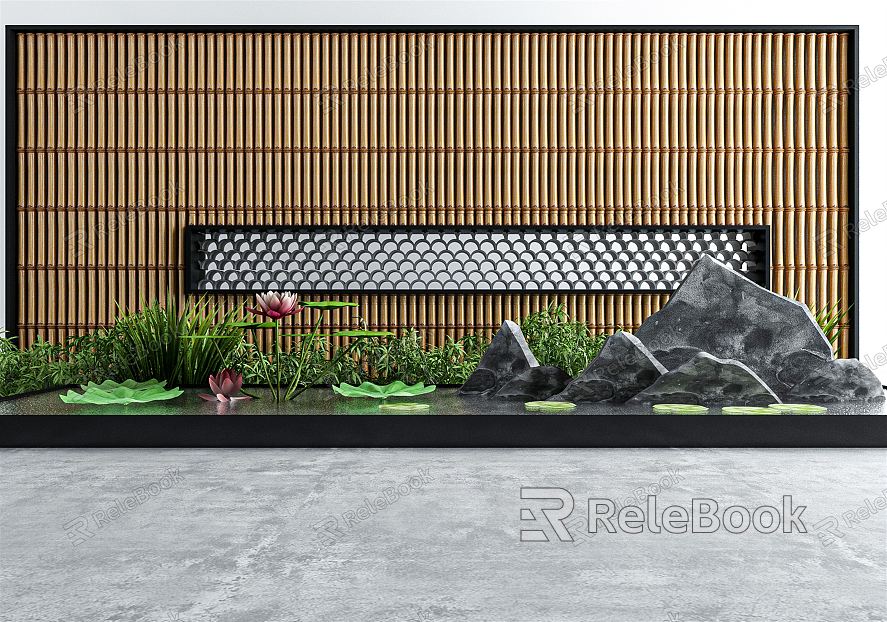 New Chinese Landscape Sketches Courtyard Sketches model