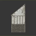 Small Rustic Building With Slate Roof Stone Brick Walls And Weathered Windows