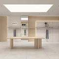 Modern Fashion Clothing Store Interior With Mannequin Cactus Display Table And Displayed Pants