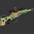Modern Sniper Rifle 3d model