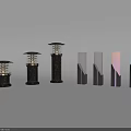 Various Styles Outdoor Lights Featuring Traditional Lanterns And Modern Colorful Columns