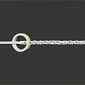 Modern Minimalist Triangle Pendant Necklaces With Silver Chain And Gold Circle