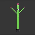 Long Green Daily Life Product With Red Top Arms Eyes And Black Base